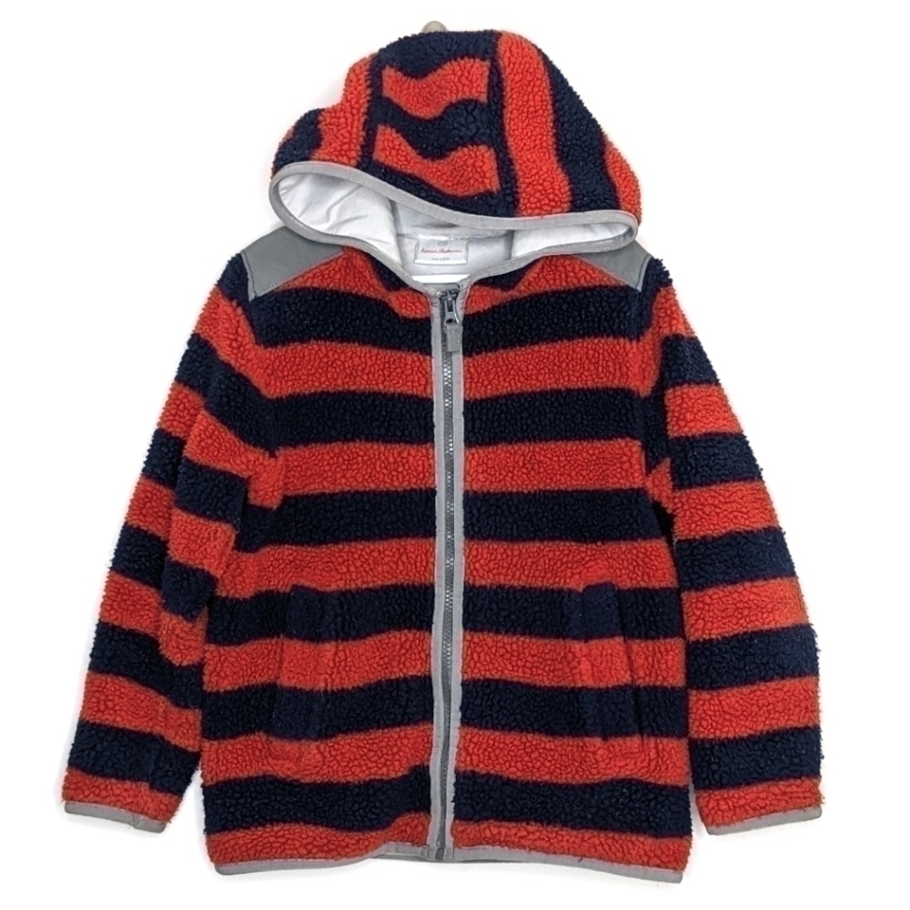 Hanna Andersson Sherpa Stripe Lined Coat Jacket 120 6